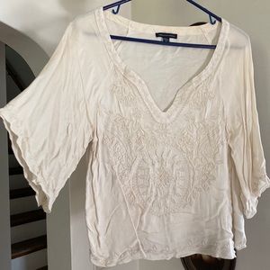 American Eagle cream colored flare sleeved too size S